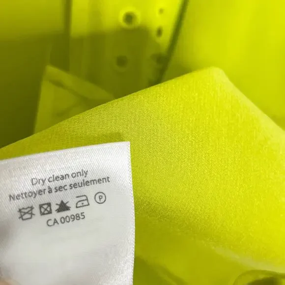 Veronica Beard Womens Long Sleeve Silk Blouse 0 Green Floral Embroidered V Neck - Picture 11 of 16